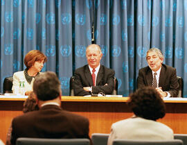 Conferencia prensa en la ONU