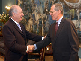 Presidente Lagos con Ministro de Economía del Perú