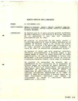 Minuta Reunión Medio Ambiente