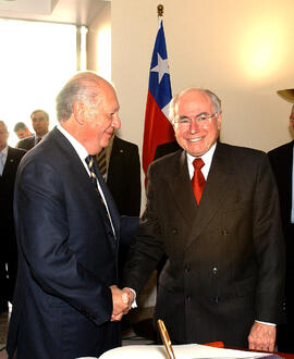 Reunión Presidente Lagos Con Primer Ministro de Australia