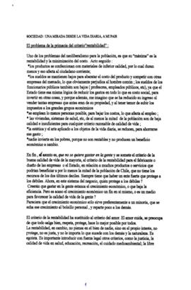 Sociedad: una mirada desde la vida diaria, a mi país