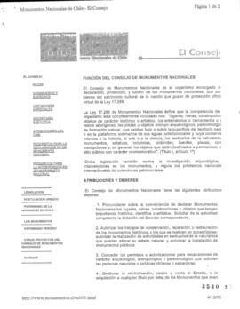 Función del Consejo de Monumentos Nacionales
