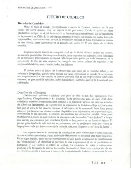 Futuro de Codelco. Minuta para discusión