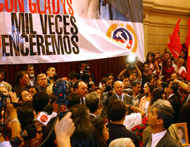 Velatorio de la Presidenta del Partido Comunista de Chile Gladys Marín