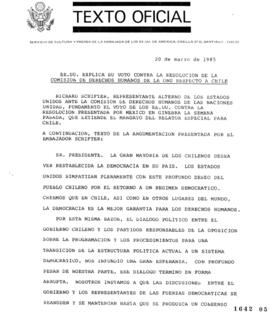 EE.UU. Explica su voto contra la resolución de la comisión de Derechos Humanos de la ONU respecto...