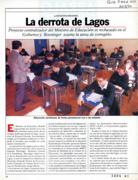 La derrota de Lagos. Estatuto Docente