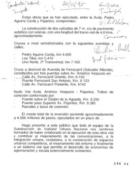 Palabras de Ministro de Obras Públicas relativas a Obras Viales ejecutadas en Comuna de Maipú