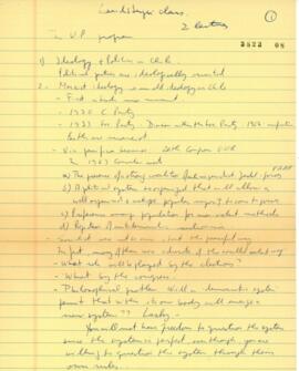The UP program. Landsberger class. 2 lectures. Anotaciones de Ricardo Lagos