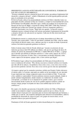 Recibe agenda de trabajo 2002-2005 de la Mesa de Turismo
