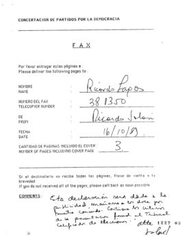Declaración Pública de la Concertación de Partidos por la Democracia relativa a las Normas Impues...