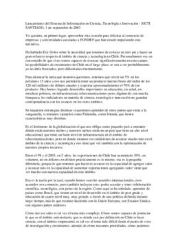 Lanzamiento del Sistema de Información en Ciencia, Tecnología e Innovación - SICTI