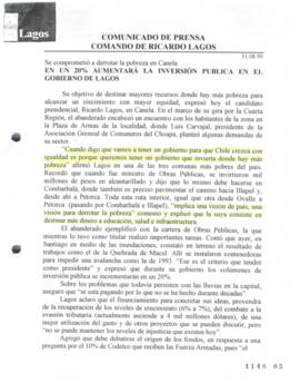 En un 20 por ciento aumentará la inversión pública en el Gobierno de Lagos. Se comprometió a derr...