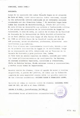 Comunicado de Centro de Alumnos de Facultad Ciencias Económicas y Administrativas de la Universid...