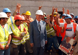 Presidente de la República en Visita Inspectiva a las Obras de la Cárcel Santiago I