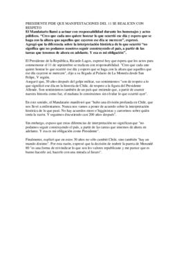 Declaraciones 30 años del golpe