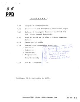 Programa de Seminario de Partido Por la Democracia