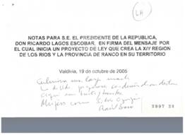 Notas para Intervención del Presidente de la República en Firma del Mensaje por el cual Inicia un...