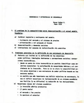 Democracia y Estrategias de Desarrollo