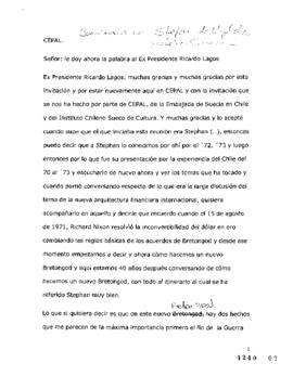 Carpeta sobre Seminario Hacia un nuevo orden económico mundial?. Más allá de la crisis financiera...