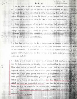 Documento de trabajo sobre crisis centroamericana