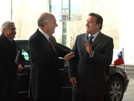 Reunion Presidente Lagos con Canciller Federal Alemán Sr. Gerhard Schröeder
