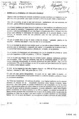 Superar la Pobreza un Desafío Posible