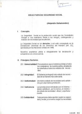 Ideas Fuerza para Candidatura de Ricardo Lagos acerca de Seguridad Social