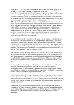 Entrada en vigencia Seguro de Desempleo