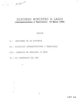 Discurso de Ministro de Obras Públicas: Infraestructura y Territorio