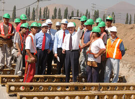 Visita del Presidente de la República a obras del colector de aguas lluvias Panamericana Norte