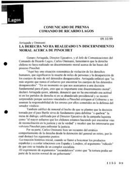 Arriagada y Ominami: La derecha no ha realizado un discernimiento moral acerca de Pinochet