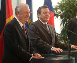 Reunion Presidente Lagos con Canciller Federal Alemán Sr. Gerhard Schröeder