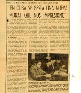 Artículos de prensa publicados entre agosto de 1970 y mayo 1971 relacionados con Ricardo Lagos E.