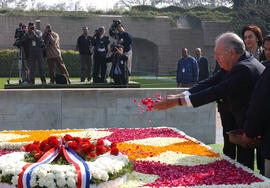 Ofrenda Floral en el Memorial de Gandhi - Rajghat