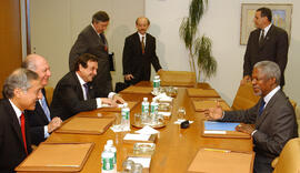 Reunión Presidente Ricardo Lagos y Secretario General de la ONU Kofi Annan