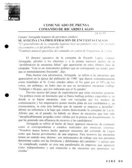 Se avecina una proliferación de encuestas falsas. Genaro Arriagada respecto de próximos sondeos