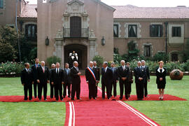 Presidente Lagos saluda a presidentes y autoridades extranjeras invitadas al Cambio de Mando