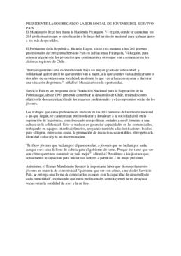 Reunión con jóvenes de Servicio País