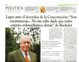 Lagos ante el desorden de la Concertación: Son escaramuzas... No me cabe duda que todos estarán o...