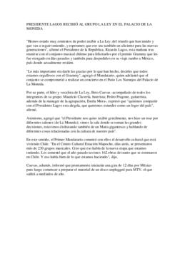 Recibe al conjunto musical La Ley