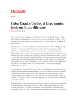 Cuba - Estados Unidos: el largo camino hacia un futuro diferente. Columna de opinión