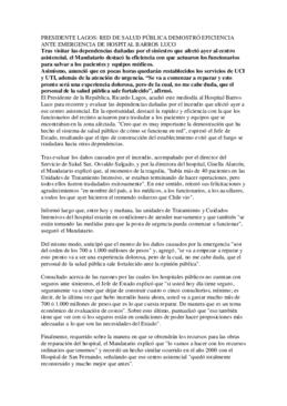 Visita al Hospital Barros Luco