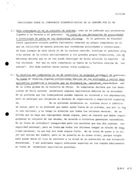 Precisiones sobre el compromiso económico-social de la campaña por el NO