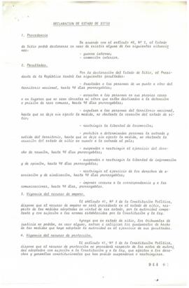 Declaración de Estado de Sitio