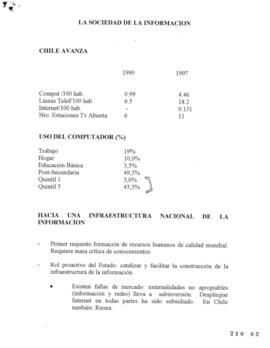 La Sociedad de la Información. Minuta con cifras