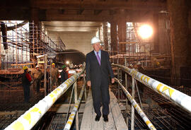 Visita obras de extensión Línea 5 del Metro