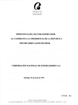 Propuestas del Sector Exportador a Candidato Presidencial Ricardo Lagos