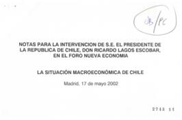 Notas para Intervención del Presidente de la República en Foro Nueva Economía