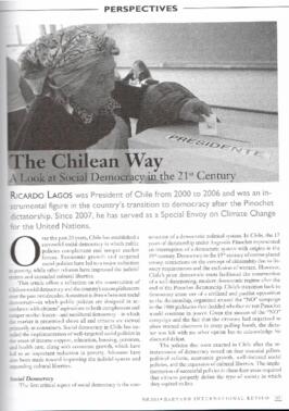 The chilean way. A look at social democracy in the 21 century. Artículo