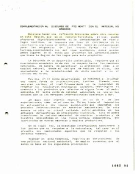 Complementación a Discurso de Puerto Montt